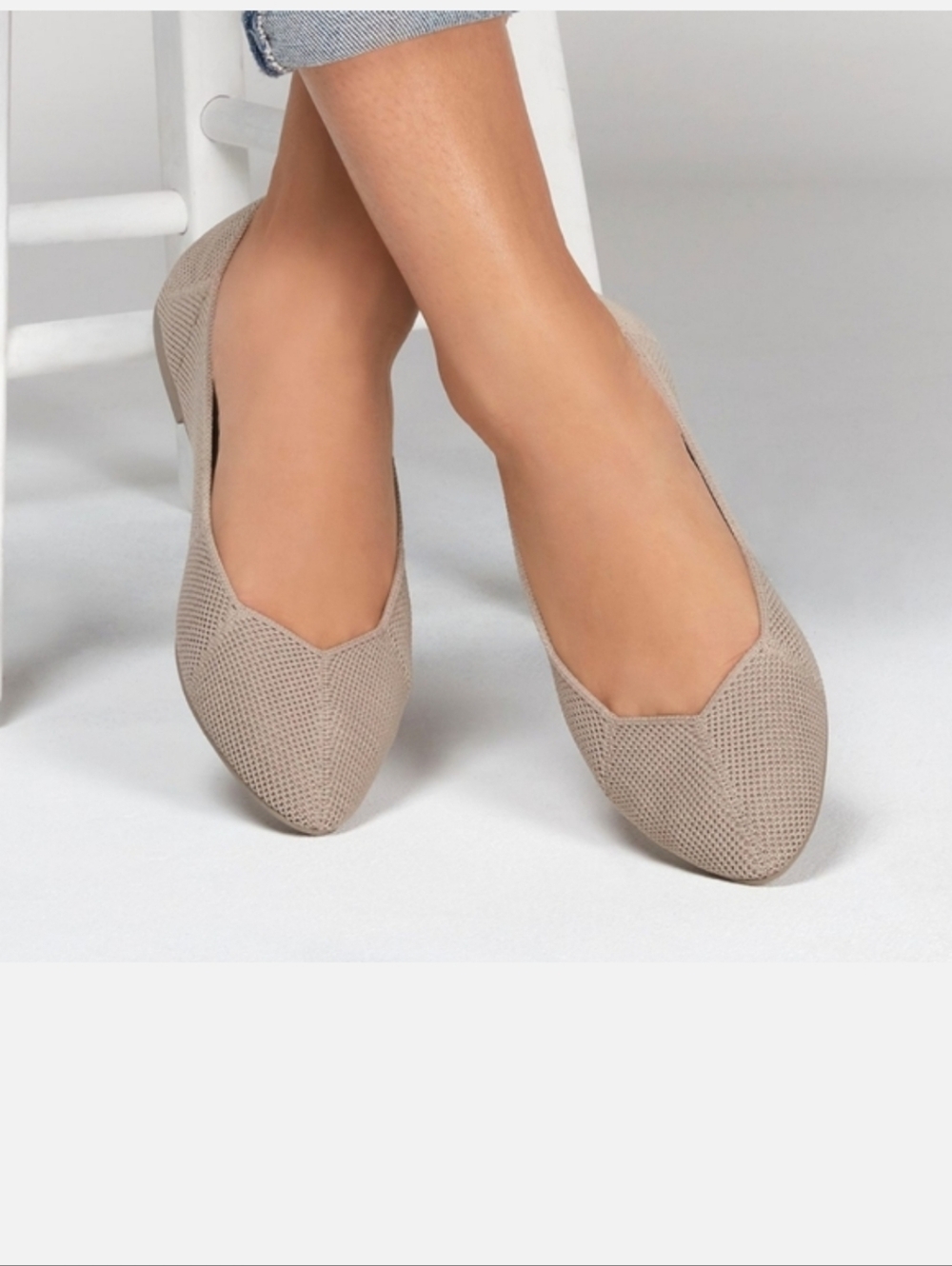Skechers Cleo Stretch Knit Slip On Flats